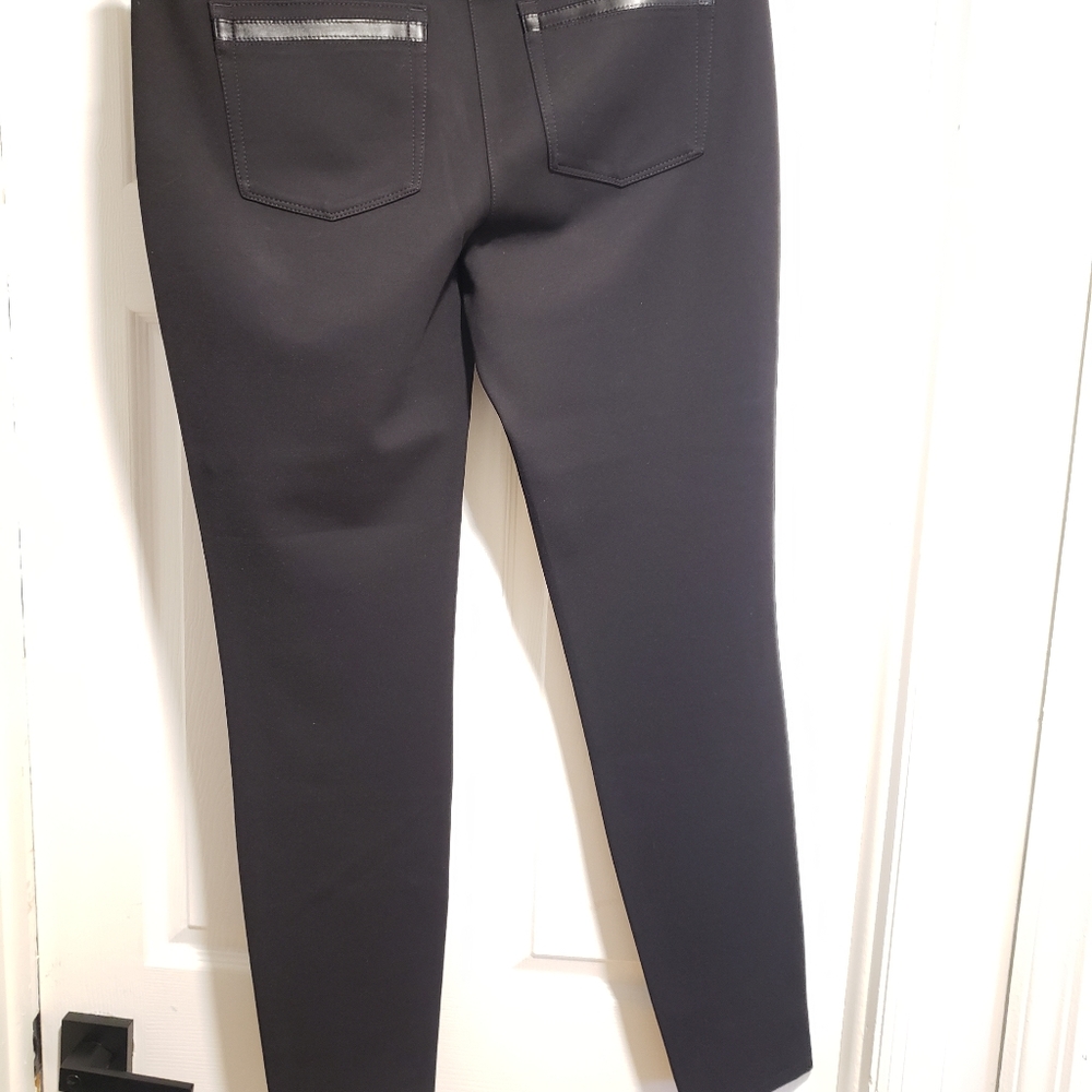 WHBM leather and cloth leggings